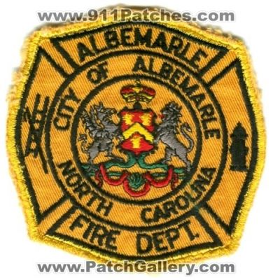 Albemarle Fire Department (North Carolina)
Scan By: PatchGallery.com
Keywords: city of dept.