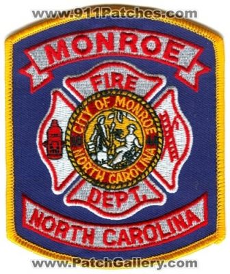 Monroe Fire Department Patch (North Carolina)
Scan By: PatchGallery.com
Keywords: dept. city of