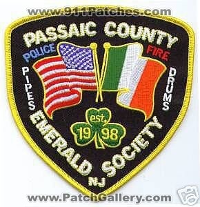 Passaic County Emerald Society Police Fire Pipes Drums (New Jersey)
Thanks to apdsgt for this scan.
Keywords: nj