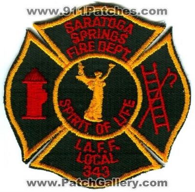 Saratoga Springs Fire Department IAFF Local 343 (New York)
Scan By: PatchGallery.com
Keywords: dept. i.a.f.f.