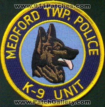 Medford Twp Police K-9 Unit
Thanks to EmblemAndPatchSales.com for this scan.
Keywords: new jersey township k9