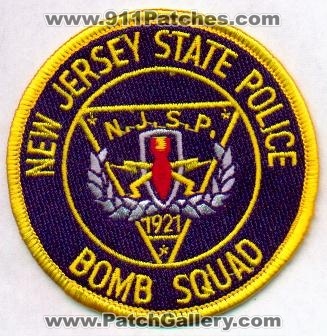 New Jersey State Police Bomb Squad
Thanks to EmblemAndPatchSales.com for this scan.
