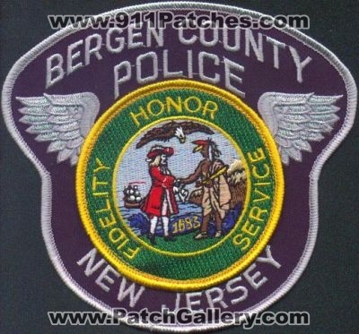 Bergen County Police
Thanks to EmblemAndPatchSales.com for this scan.
Keywords: new jersey