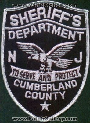 Cumberland County Sheriff's Department
Thanks to EmblemAndPatchSales.com for this scan.
Keywords: new jersey sheriffs