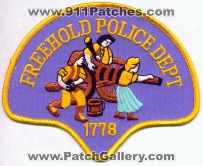 Freehold Police Dept
Thanks to EmblemAndPatchSales.com for this scan.
Keywords: new jersey department