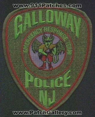 Galloway Police Emergency Response Team
Thanks to EmblemAndPatchSales.com for this scan.
Keywords: new jersey