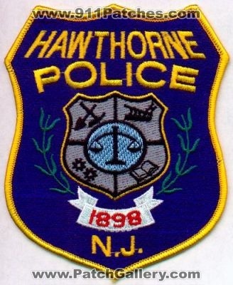 Hawthorne Police
Thanks to EmblemAndPatchSales.com for this scan.
Keywords: new jersey