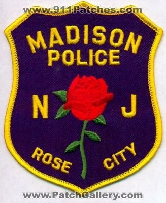 Madison Police
Thanks to EmblemAndPatchSales.com for this scan.
Keywords: new jersey