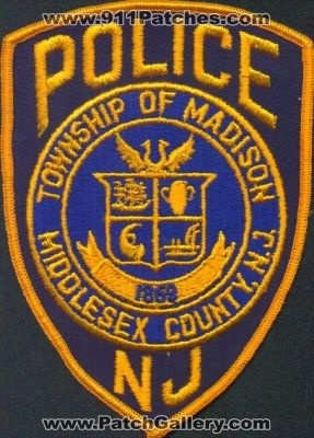 Madison Police
Thanks to EmblemAndPatchSales.com for this scan.
Keywords: new jersey township of middlesex county