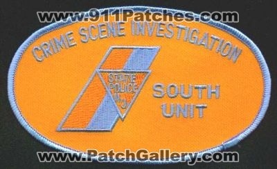 New Jersey State Police Crime Scene Investigation South Unit
Thanks to EmblemAndPatchSales.com for this scan.
