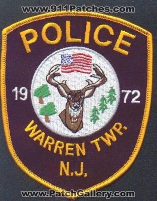 Warren Twp Police
Thanks to EmblemAndPatchSales.com for this scan.
Keywords: new jersey township