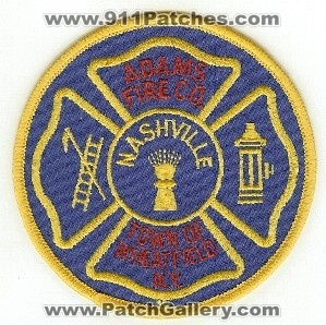 Adams Fire Co Nashville
Thanks to PaulsFirePatches.com for this scan.
Keywords: new york company