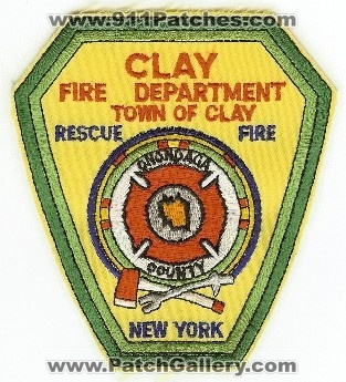 Clay Fire Department
Thanks to PaulsFirePatches.com for this scan.
Keywords: new york town of rescue onondaga county