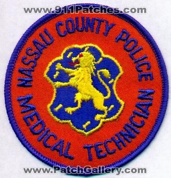 Nassau County Police Medical Technician
Thanks to EmblemAndPatchSales.com for this scan.
Keywords: new york