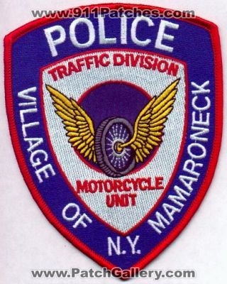 Mamaroneck Police Motorcycle Traffic Division
Thanks to EmblemAndPatchSales.com for this scan.
Keywords: new york village of