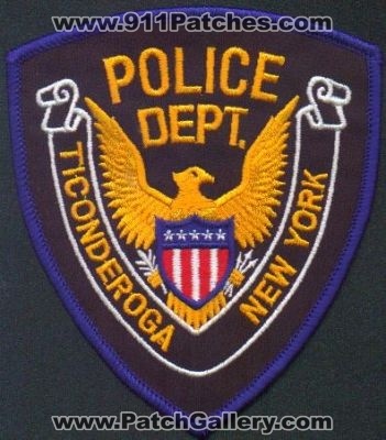 Ticonderoga Police Dept
Thanks to EmblemAndPatchSales.com for this scan.
Keywords: new york department