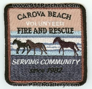 Carova Beach Volunteer Fire and Rescue
Thanks to PaulsFirePatches.com for this scan.
Keywords: north carolina