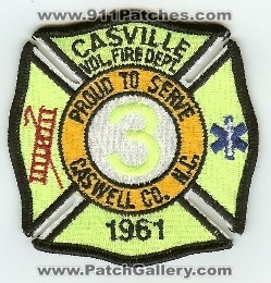 Casville Vol Fire Dept
Thanks to PaulsFirePatches.com for this scan.
Keywords: north carolina volunteer department caswell county