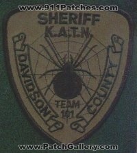 Davidson County Sheriff K.A.T.N. Team 101
Thanks to EmblemAndPatchSales.com for this scan.
Keywords: north carolina katn k-9 k9 assault tactical narcotics