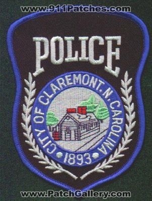 Claremont Police
Thanks to EmblemAndPatchSales.com for this scan.
Keywords: north carolina city of