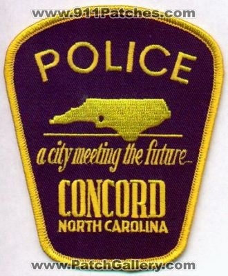Concord Police
Thanks to EmblemAndPatchSales.com for this scan.
Keywords: north carolina