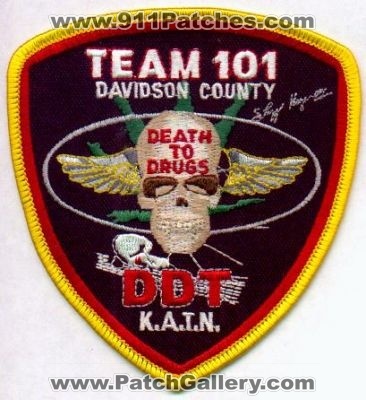 Davidson County DDT K.A.T.N. Team 101
Thanks to EmblemAndPatchSales.com for this scan.
Keywords: north carolina death to drugs katn k-9 k9 assault tactical narcotics