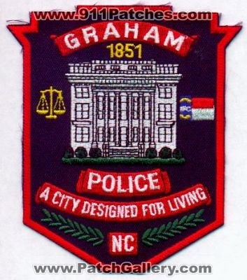 Graham Police
Thanks to EmblemAndPatchSales.com for this scan.
Keywords: north carolina