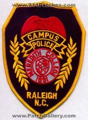 Meredith College Campus Police
Thanks to EmblemAndPatchSales.com for this scan.
Keywords: north carolina