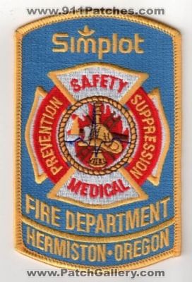 Simplot Fire Department (Oregon)
Thanks to Jack Bol for this scan.
Keywords: hermiston prevention suppression safety medical