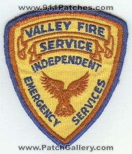 Valley Fire Service
Thanks to PaulsFirePatches.com for this scan.
Keywords: oregon independent emergency services