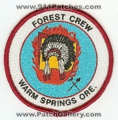 Warm Springs Indian Reservation Forest Crew
Thanks to PaulsFirePatches.com for this scan.
Keywords: oregon fire wildland