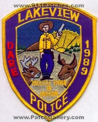 Lakeview Police DARE
Thanks to EmblemAndPatchSales.com for this scan.
Keywords: oregon