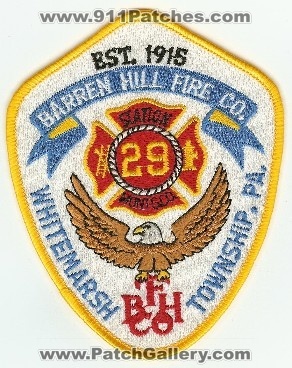 Barren Hill Fire Co Station 29
Thanks to PaulsFirePatches.com for this scan.
Keywords: pennsylvania whitemarsh township company
