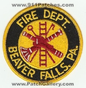 Beaver Falls Fire Dept
Thanks to PaulsFirePatches.com for this scan.
Keywords: pennsylvania department