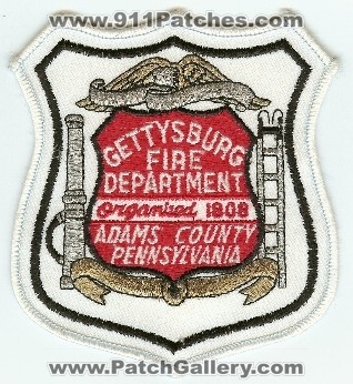 Gettysburg Fire Department
Thanks to PaulsFirePatches.com for this scan.
Keywords: pennsylvania adams county