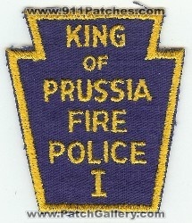 King of Prussia Fire Police
Thanks to PaulsFirePatches.com for this scan.
Keywords: pennsylvania