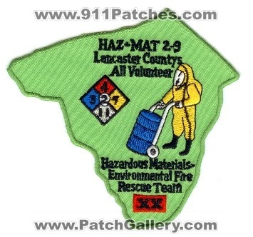 Lancaster County Hazardous Materials Environmental Fire Rescue Team
Thanks to PaulsFirePatches.com for this scan.
Keywords: pennsylvania hazmat 2-9 all volunteer