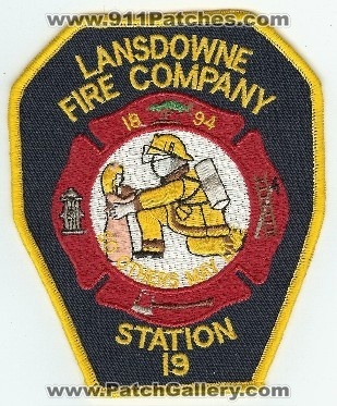Lansdowne Fire Company Station 19
Thanks to PaulsFirePatches.com for this scan.
Keywords: pennsylvania