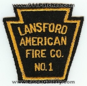 Lansford American Fire Co No 1
Thanks to PaulsFirePatches.com for this scan.
Keywords: pennsylvania company number
