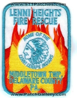 Lenni Heights Fire Rescue
Thanks to PaulsFirePatches.com for this scan.
Keywords: pennsylvania middletown twp township delaware county