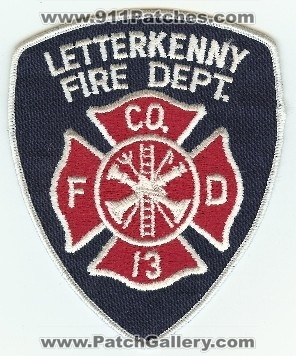 Letterkenny Fire Dept Co 13
Thanks to PaulsFirePatches.com for this scan.
Keywords: pennsylvania department company fd