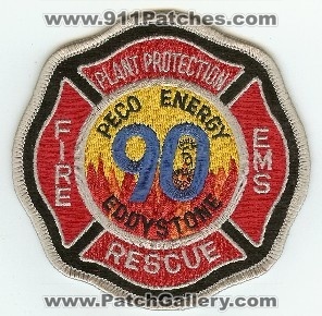 Pennsylvania Energy Company Plant Protection Fire EMS Rescue
Thanks to PaulsFirePatches.com for this scan.
Keywords: peco eddystone 90