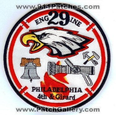 Philadelphia Fire Engine 29
Thanks to PaulsFirePatches.com for this scan.
Keywords: pennsylvania department pfd