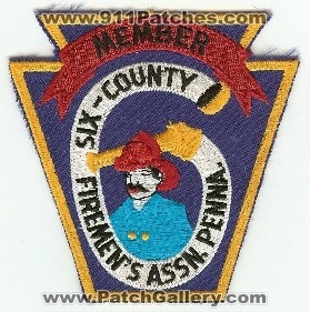 Six County Firemen's Assn Member
Thanks to PaulsFirePatches.com for this scan.
Keywords: pennsylvania firemens association