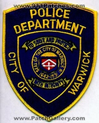 Warwick Police Department
Thanks to EmblemAndPatchSales.com for this scan.
Keywords: rhode island city of