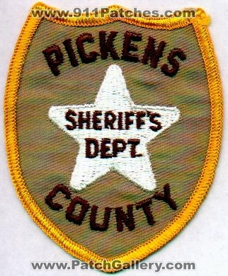 Pickens County Sheriff's Dept
Thanks to EmblemAndPatchSales.com for this scan.
Keywords: south carolina sheriffs department