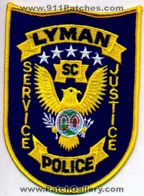 Lyman Police
Thanks to EmblemAndPatchSales.com for this scan.
Keywords: south carolina