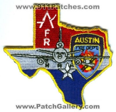Austin Fire Department Aircraft Fire Rescue (Texas)
Scan By: PatchGallery.com
Keywords: dept. afr arff cfr crash airport firefighter firefighting state shape