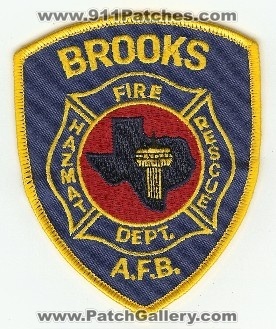 Brooks AFB Fire Dept
Thanks to PaulsFirePatches.com for this scan.
Keywords: texas department a.f.b. air force base usaf rescue hazmat haz mat