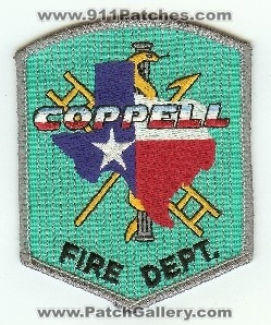 Coppell Fire Dept
Thanks to PaulsFirePatches.com for this scan.
Keywords: texas department